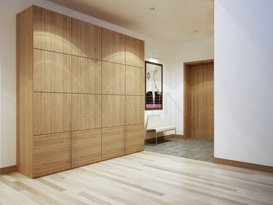 Шкафы купе с деревянными фасадами