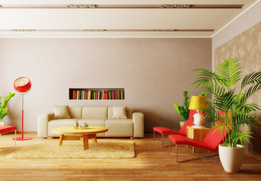 Интерьер с пустой стеной