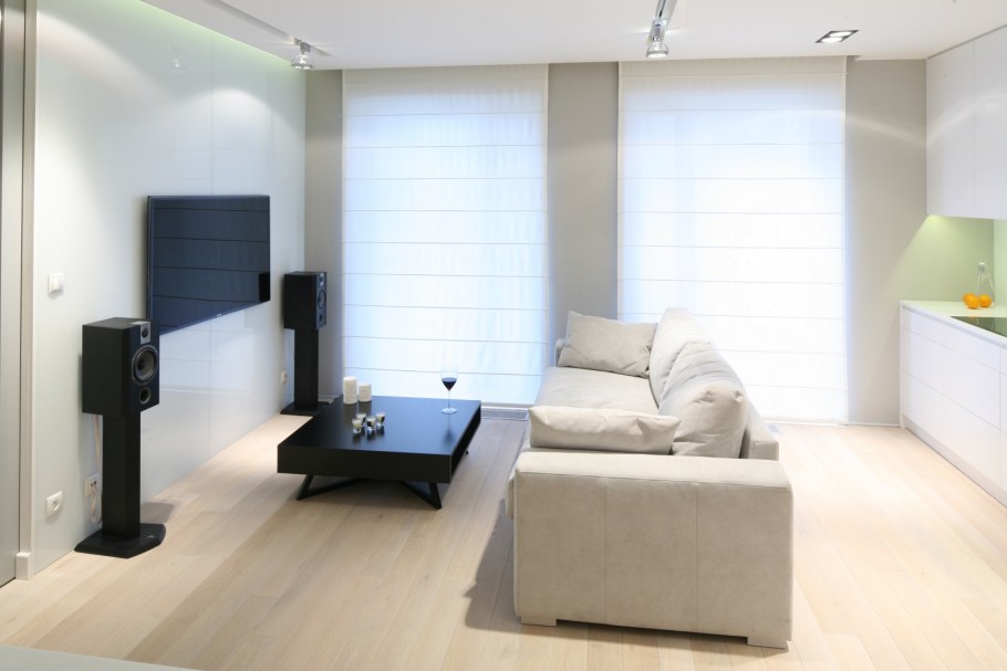 Интерьер гостиной пустой