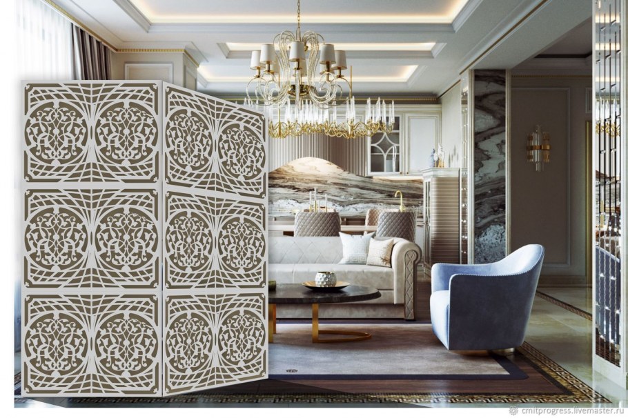 Резные перегородки в интерьере