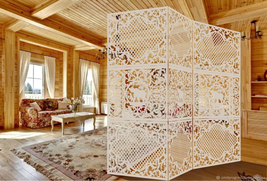 Ширма-перегородка деревянная