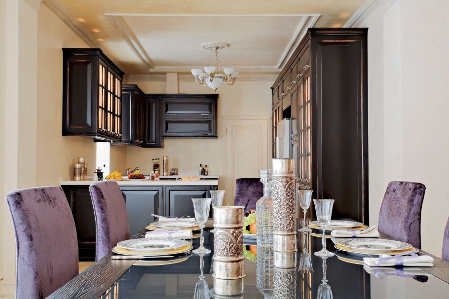 Интерьеры столовой-гостиной Восточный стиль