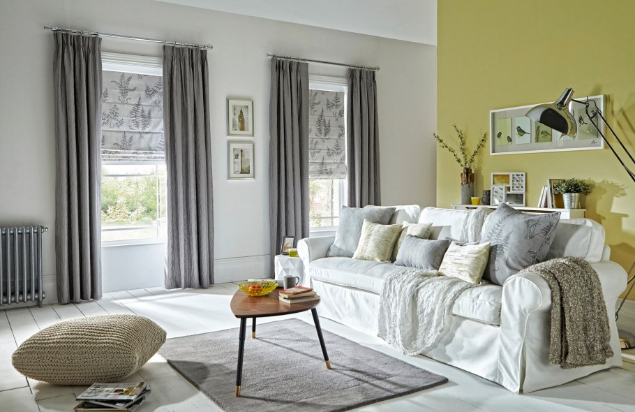 Римские шторы и портьеры в интерьере