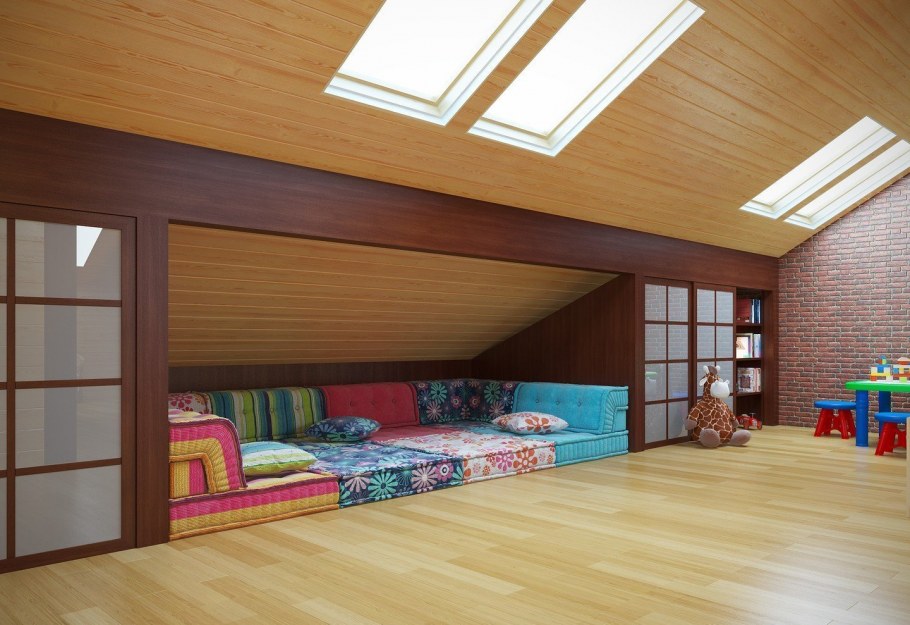 Декор мансардного этажа