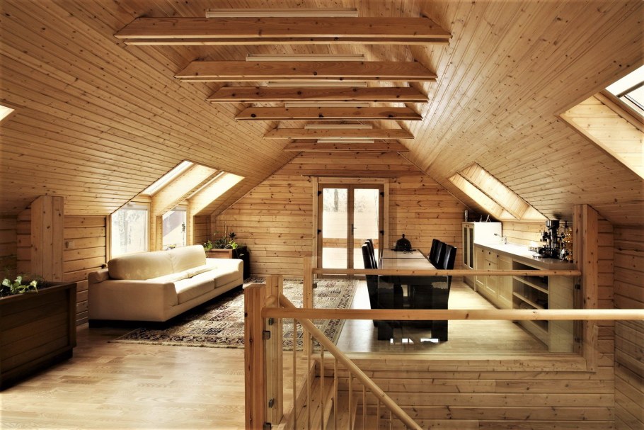 Интерьер мансарды