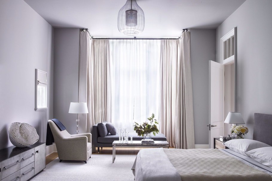 Спальня в современном стиле серая