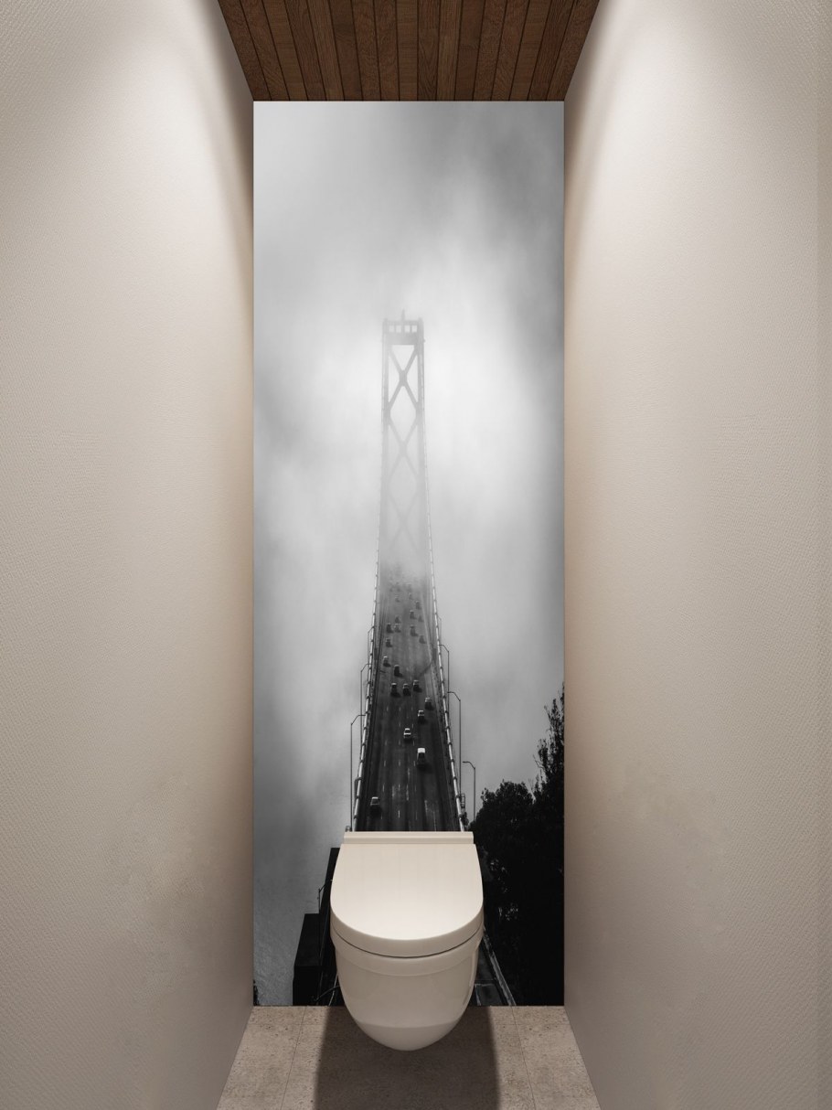 Интерьер узкого туалета