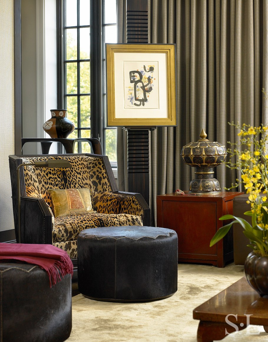 Гостиная в стиле сафари