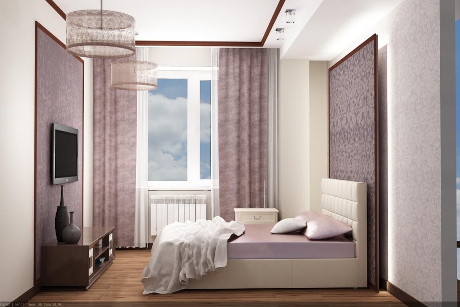 Интерьер спальни эконом вариант