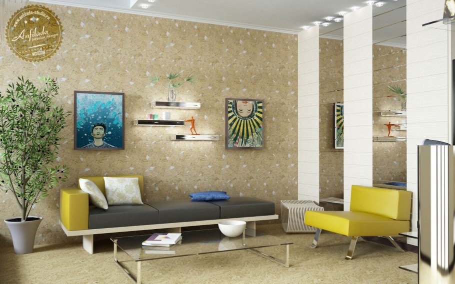 Гостиная в эко стиле эконом класса