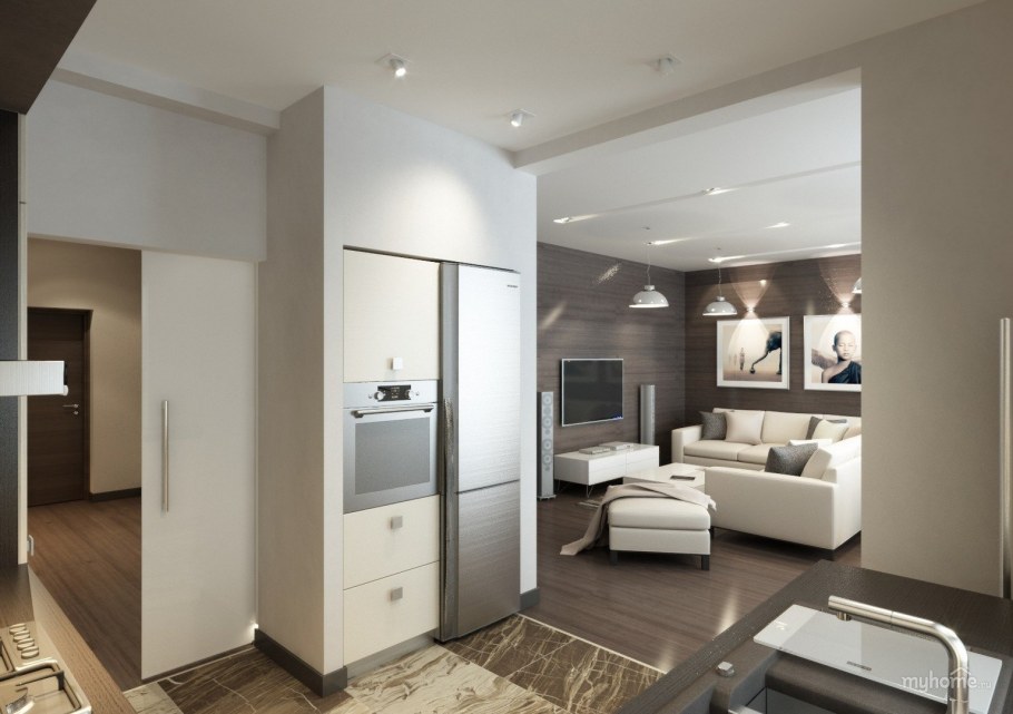 Прихожая гостиная Минимализм