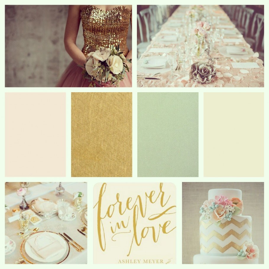 Цветовая палитра с золотом