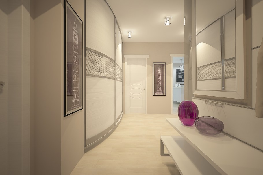 Прихожая в трехкомнатной квартире