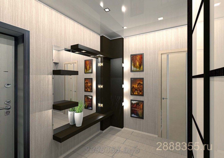 Узкая прихожая в доме
