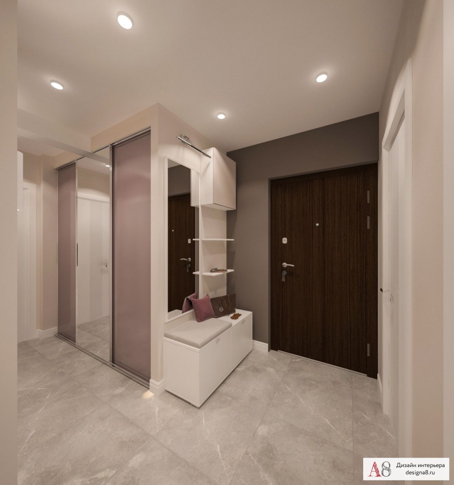 Интерьер узкого коридора