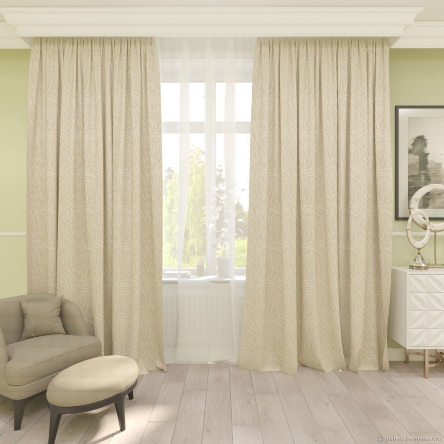 Портьера купитекс для комнаты жаккард сафари