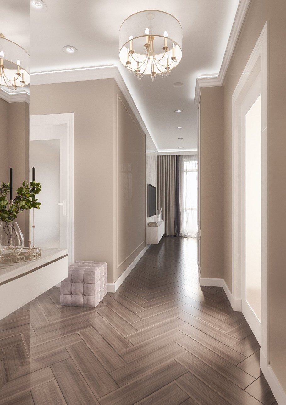 Холл в светлых тонах