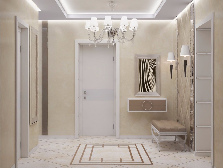Светлая прихожая интерьер