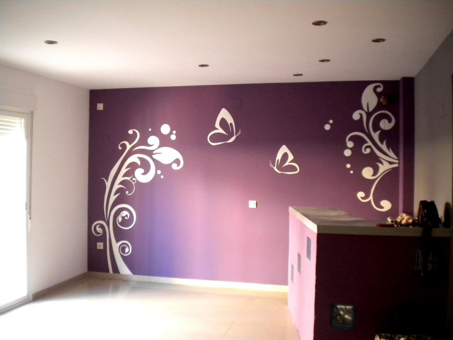 Покрасить стены с узорами