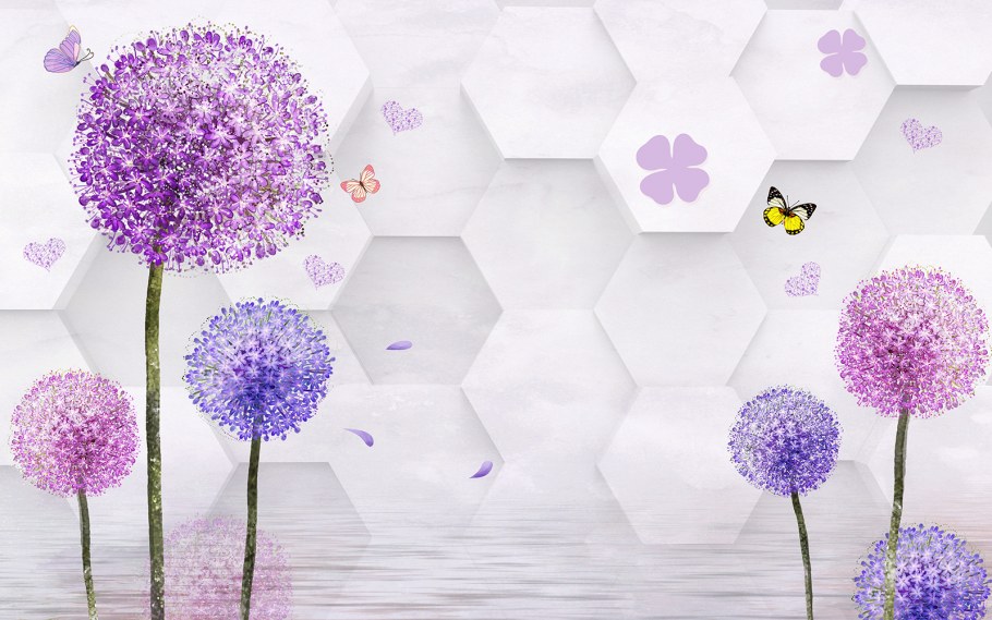 Фотообои шестиугольники