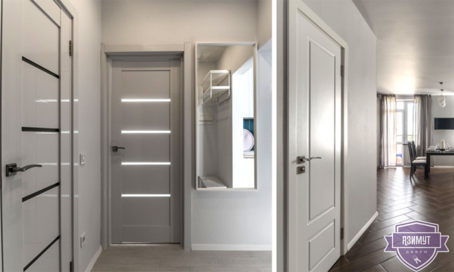 Белые двери и плинтуса в интерьере