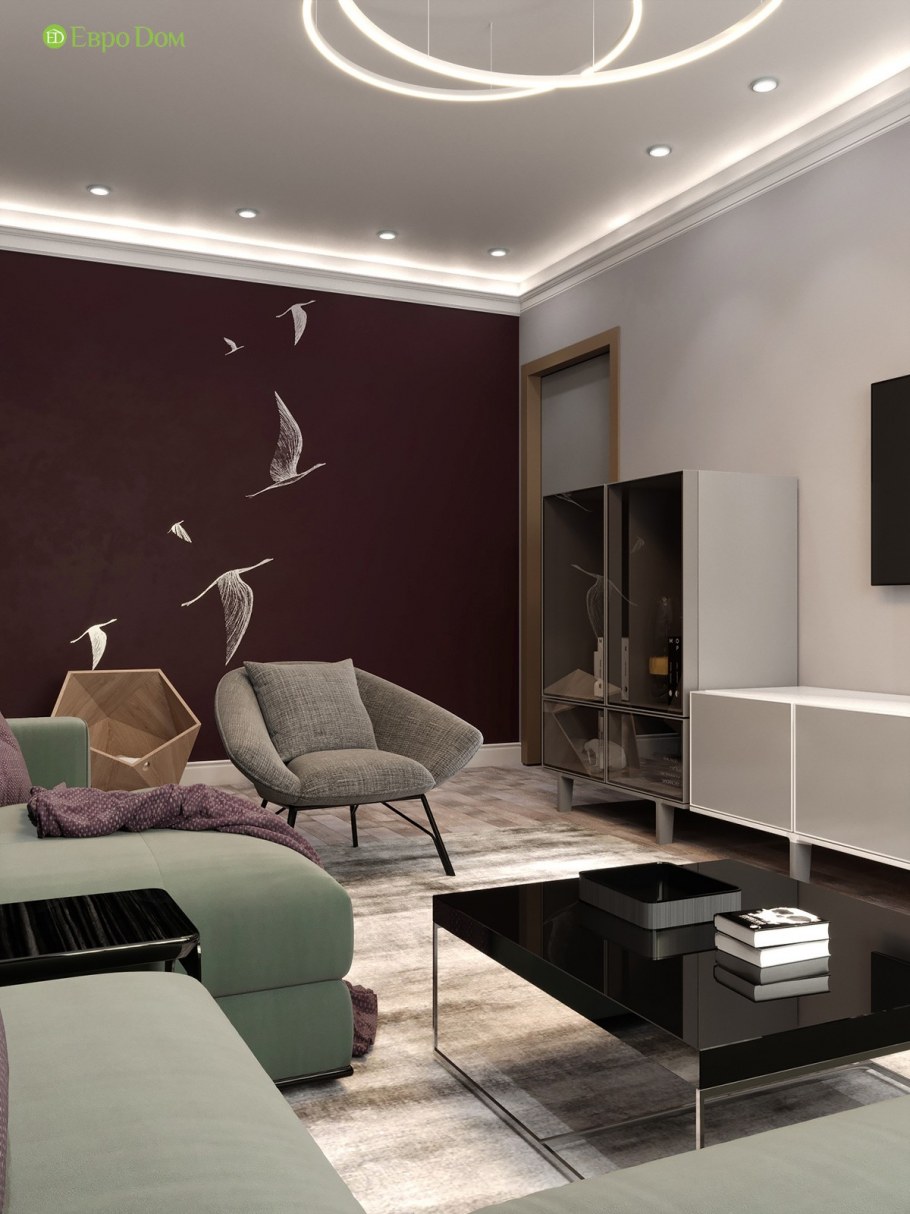 Евроремонт гостиной комнаты