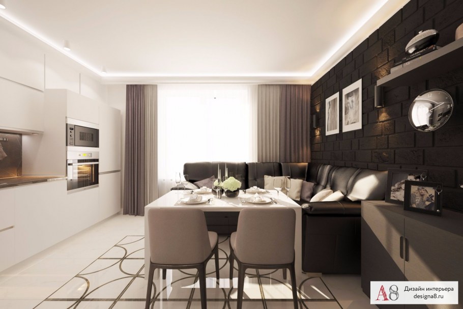 Интерьер двухкомнатной квартиры 70 кв.м