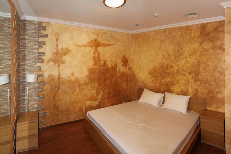 Декоративная штукатурка в бане