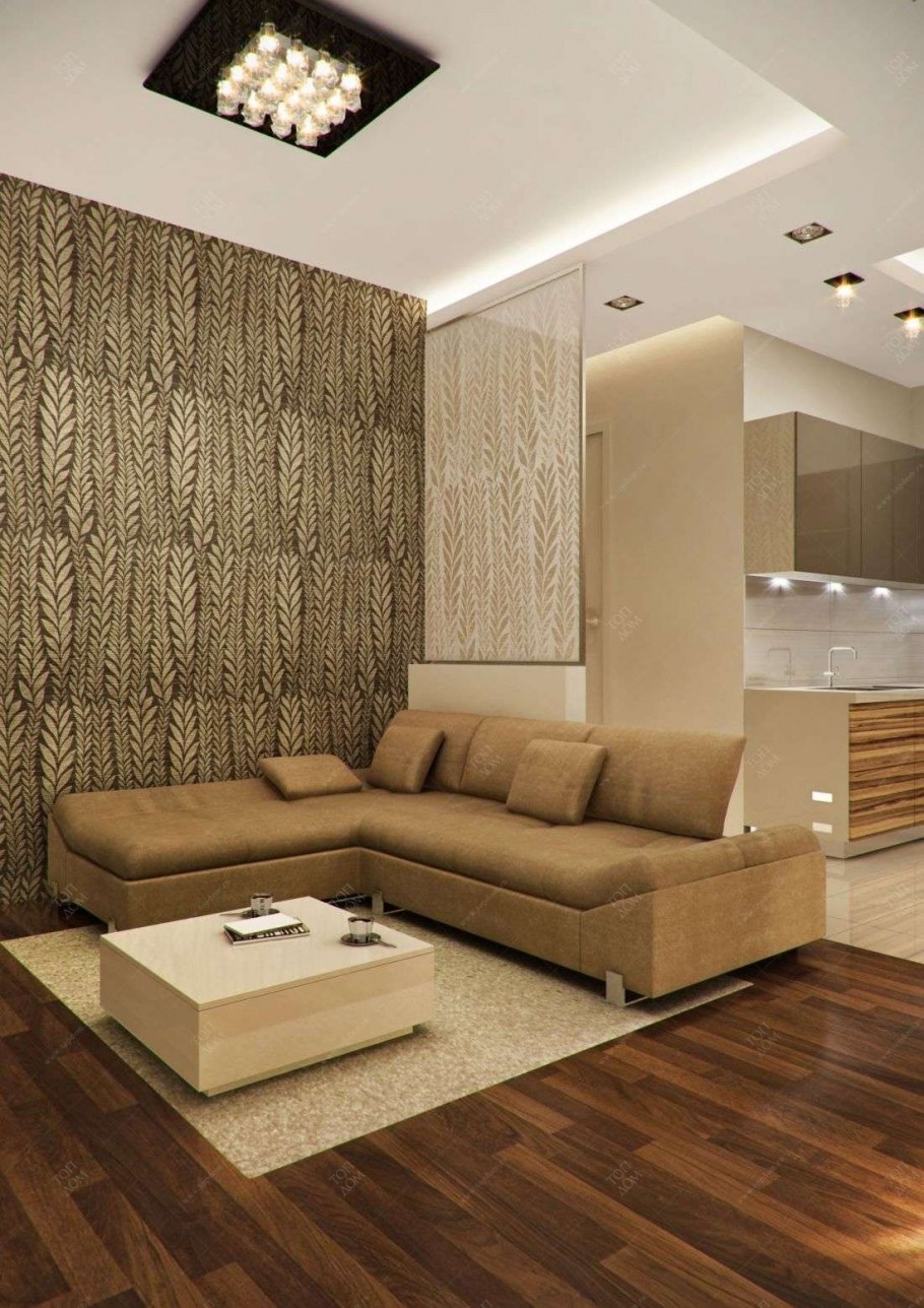 Гостиная в бежевых тонах