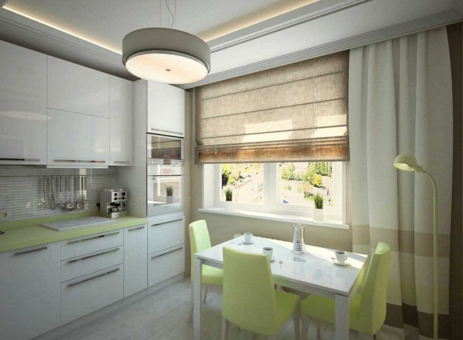 Интерьер кухни в пастельных тонах