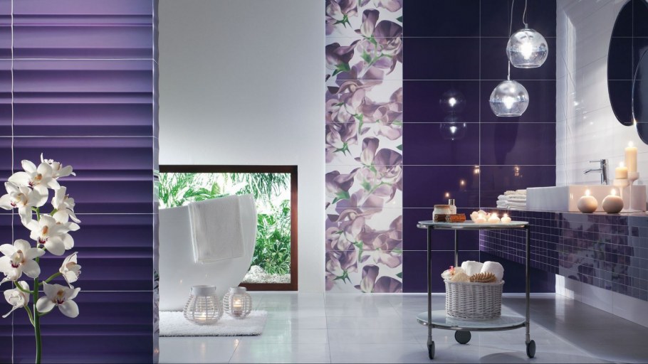 Настенная плитка Tubadzin Colour Violet r.3