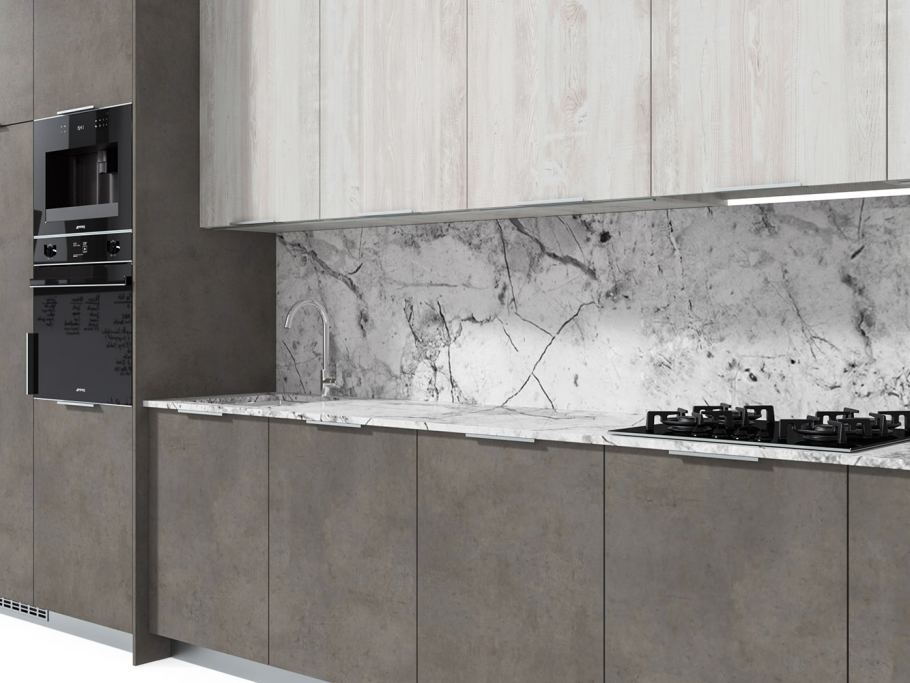 Кухня Эггер бетон Чикаго темный