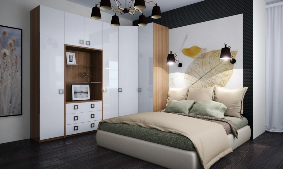 Спальня с двумя шкафами