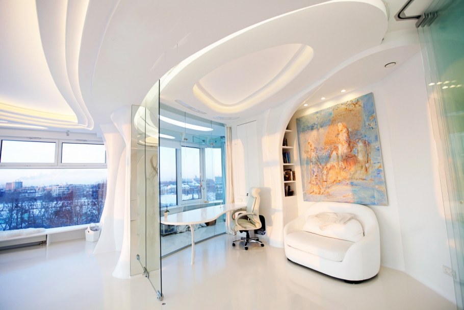 Комната в футуристическом стиле