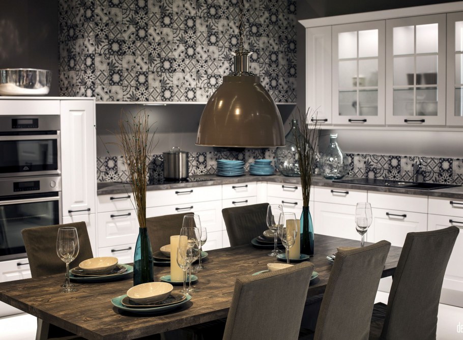 Кухонный гарнитур в серых тонах