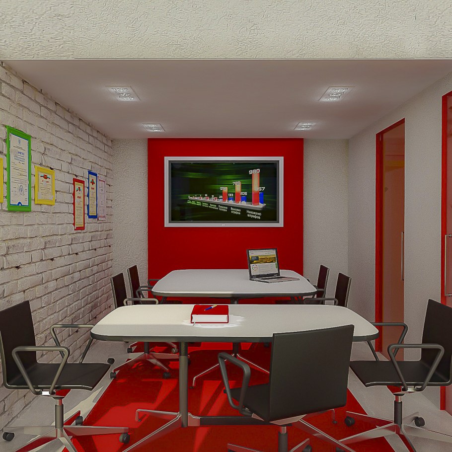Интерьер кабинет 3д