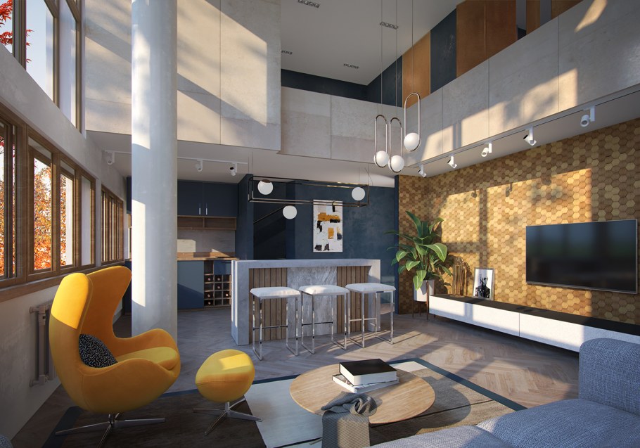 Интерьер дом Наркомфина ячейка