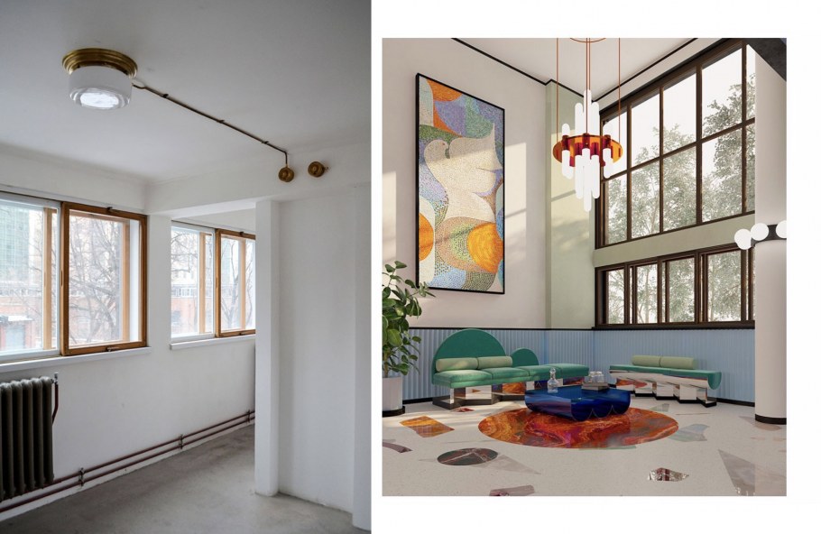 Гинзбург дом Наркомфина интерьер