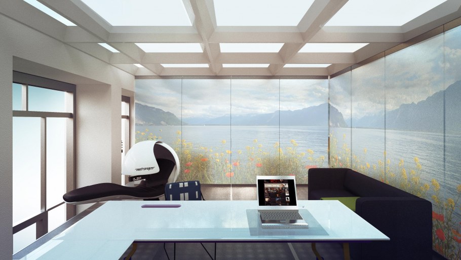 Футуристический офис будущего