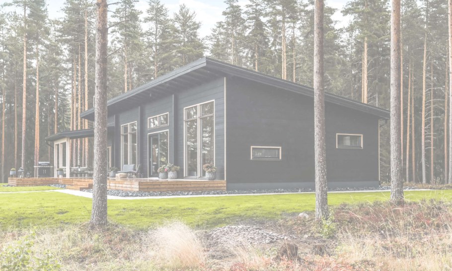 Дом с односкатной крышей Скандинавия