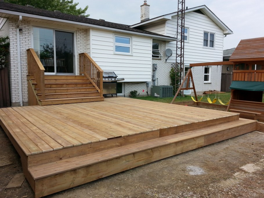 Многоуровневая терраса к дому