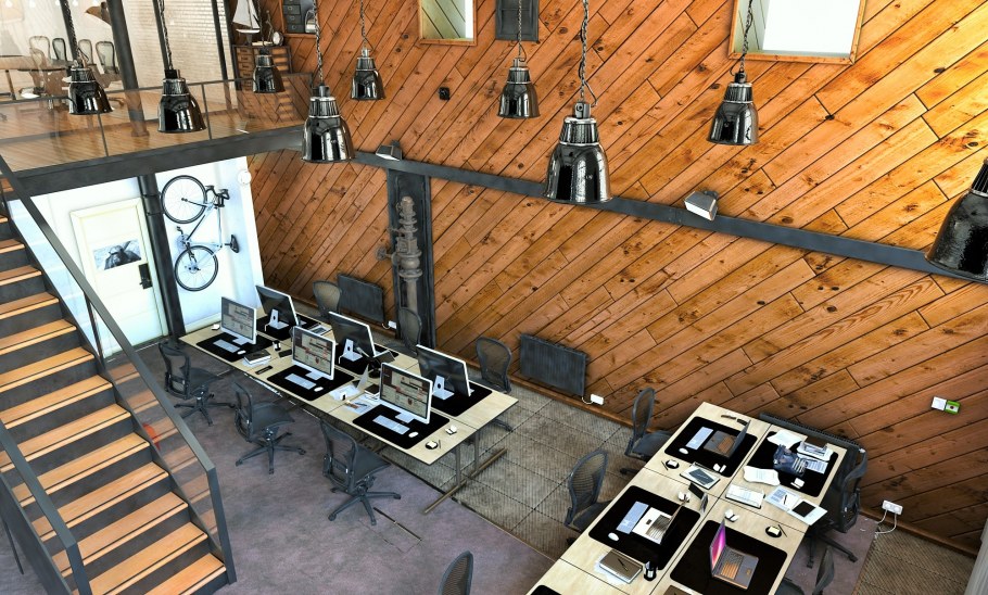 Офис 55 кв в стиле лофт