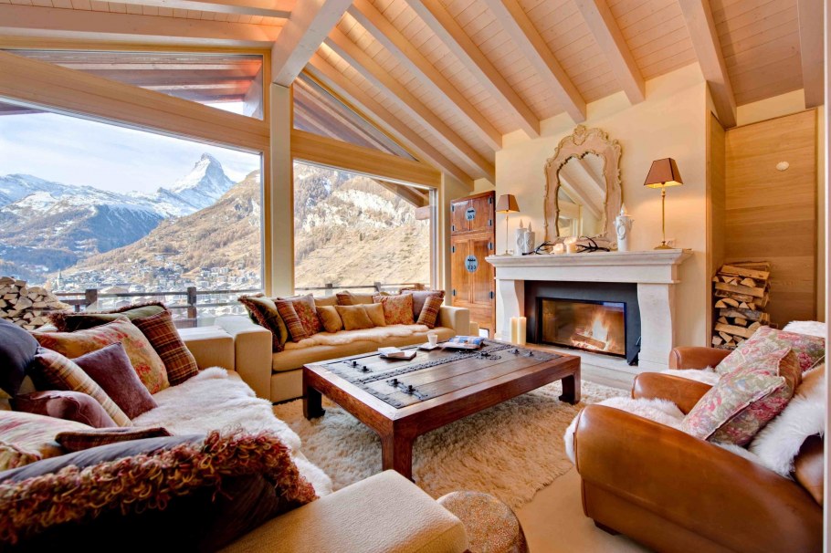 Австрия Шале Альпы камины