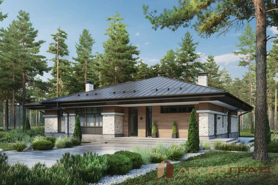 Одноэтажный дом Райта