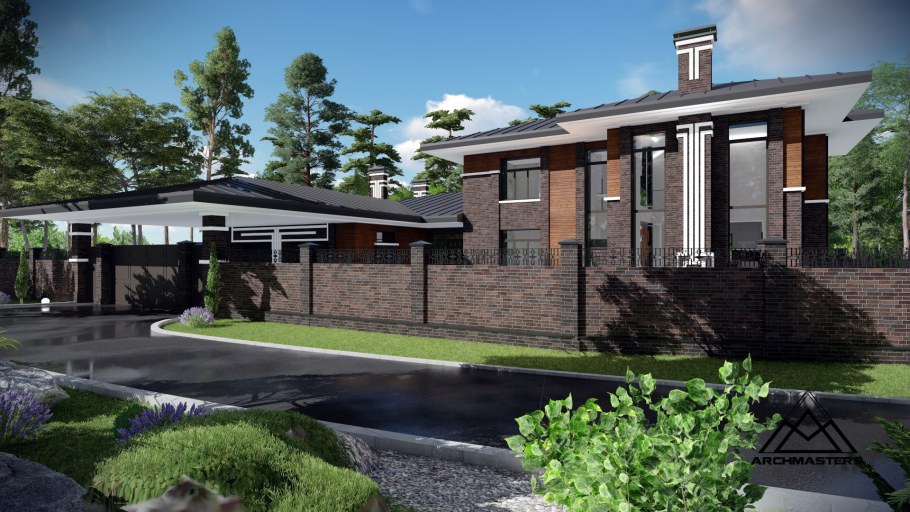 Вилла в стиле Райта