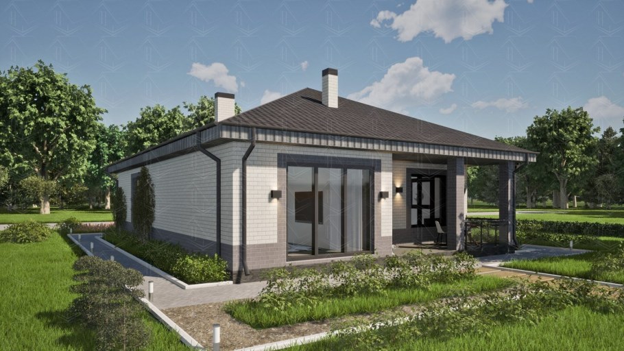 Проекты одноэтажных домов 300-350 кв