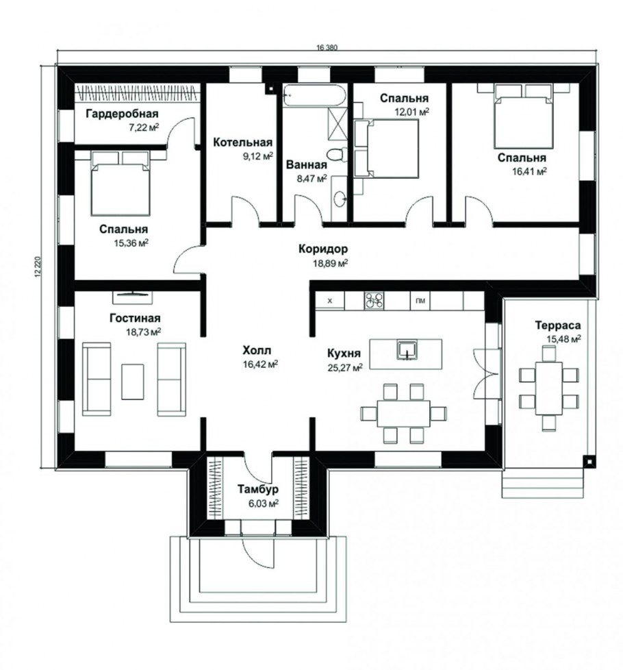 Проект «ТОПДОМ 1.38» 139 м2