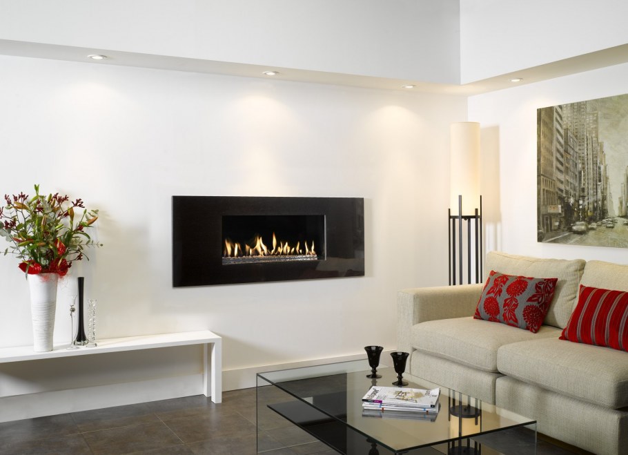 Электрокамин в интерьере гостиной