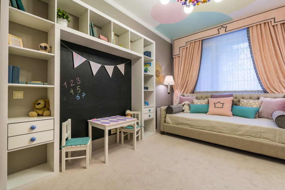 Зеленая детская комната для подростка