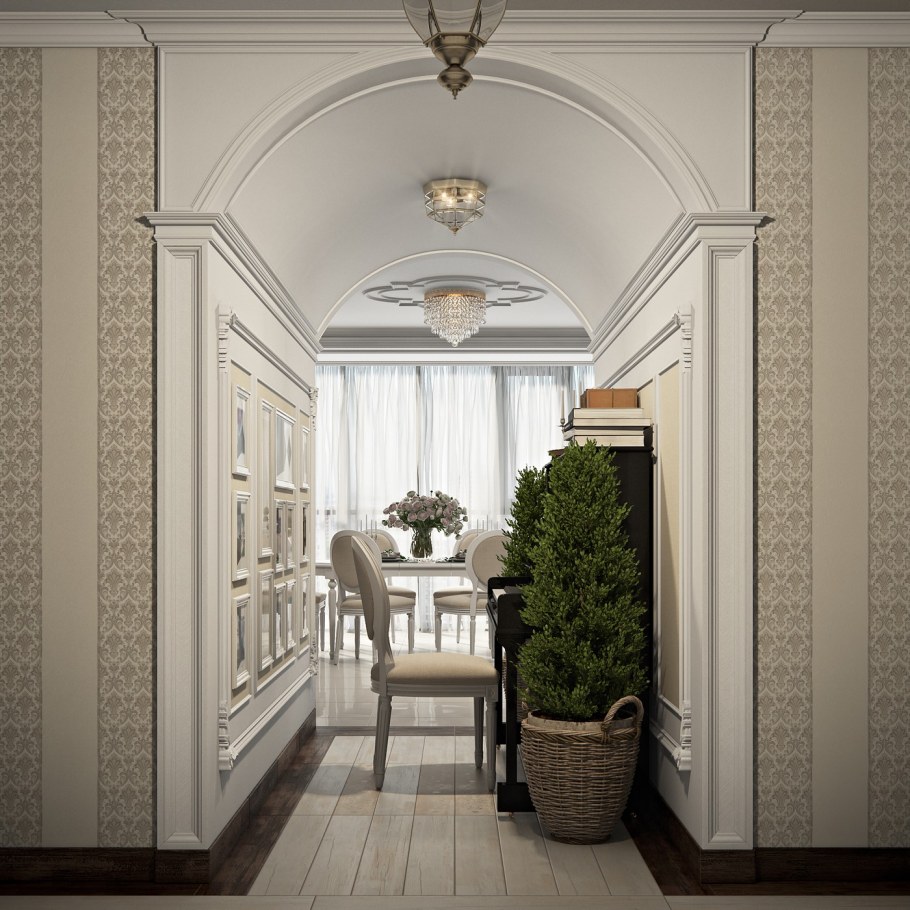 Широкий проем в гостиную